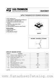 BUV298V datasheet pdf ST Microelectronics