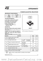 STPS24045TV datasheet pdf ST Microelectronics