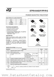 STPS1545G datasheet pdf ST Microelectronics