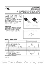 STH9NA60FI datasheet pdf ST Microelectronics