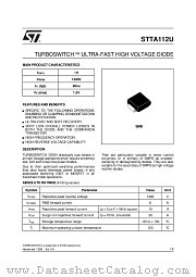 STTA112U datasheet pdf ST Microelectronics