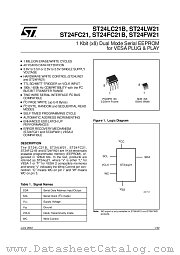 ST24FC21 datasheet pdf ST Microelectronics