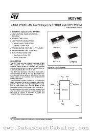 M27V402 datasheet pdf ST Microelectronics