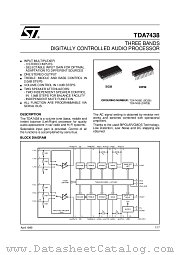TDA7438D datasheet pdf ST Microelectronics