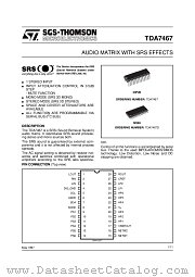 TDA7467 datasheet pdf ST Microelectronics