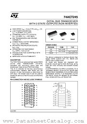 74ACT245MTR datasheet pdf ST Microelectronics