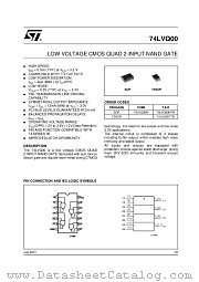 74LVQ00TTR datasheet pdf ST Microelectronics