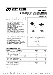 STB5NA80 datasheet pdf ST Microelectronics