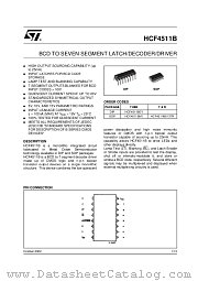 HCF4511BEY datasheet pdf ST Microelectronics