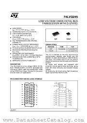 74LVQ245M datasheet pdf ST Microelectronics