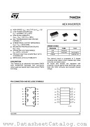 74AC04B datasheet pdf ST Microelectronics