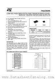 74LCX245TTR datasheet pdf ST Microelectronics