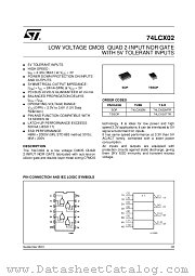 74LCX02MTR datasheet pdf ST Microelectronics
