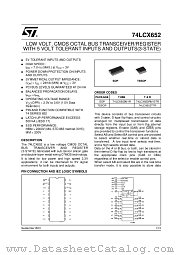 74LCX652MTR datasheet pdf ST Microelectronics