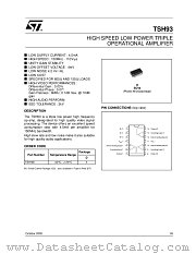 TSH93IDT datasheet pdf ST Microelectronics