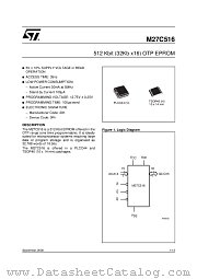 M27C516 datasheet pdf ST Microelectronics