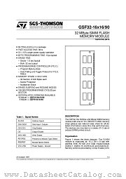 GSF32-16X16/90 datasheet pdf ST Microelectronics