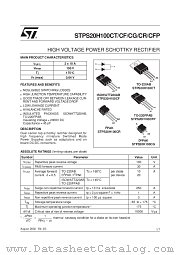 STPS20H100CF datasheet pdf ST Microelectronics