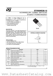STW80NE06-10 datasheet pdf ST Microelectronics