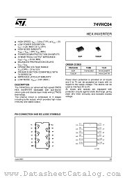 74VHC04M datasheet pdf ST Microelectronics