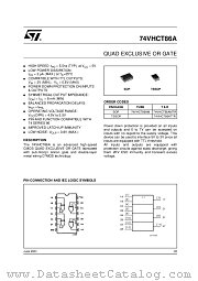 74VHCT86ATTR datasheet pdf ST Microelectronics