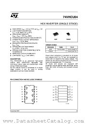 74VHCU04M datasheet pdf ST Microelectronics