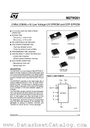 M27W201 datasheet pdf ST Microelectronics
