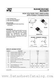 BUX48C datasheet pdf ST Microelectronics