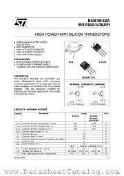 BUV48AFI datasheet pdf ST Microelectronics