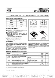 STTA12006TV1 datasheet pdf ST Microelectronics