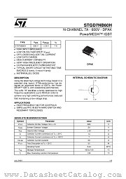 STGD7NB60HT4 datasheet pdf ST Microelectronics