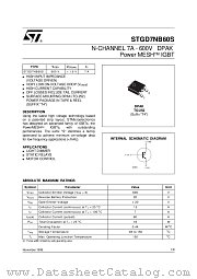 STGD7NB60ST4 datasheet pdf ST Microelectronics