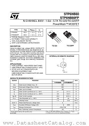 STP6NB80FP datasheet pdf ST Microelectronics