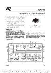 TDA7400 datasheet pdf ST Microelectronics