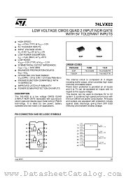 74LVX02TTR datasheet pdf ST Microelectronics
