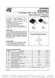STD7NS20 datasheet pdf ST Microelectronics