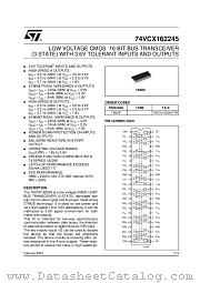 74VCX162245TTR datasheet pdf ST Microelectronics