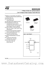 M29W040B datasheet pdf ST Microelectronics