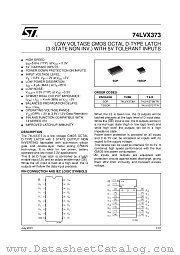 74LVX373MTR datasheet pdf ST Microelectronics