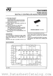 TDA7439DS datasheet pdf ST Microelectronics