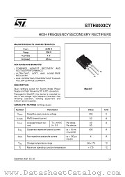 STTH8003CY datasheet pdf ST Microelectronics