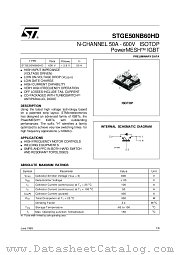 STGE50NB60HD datasheet pdf ST Microelectronics