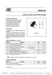 BAS70-07FILM datasheet pdf ST Microelectronics