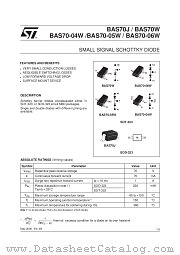 BAS70WFILM datasheet pdf ST Microelectronics