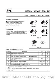 BAT54AWFILM datasheet pdf ST Microelectronics