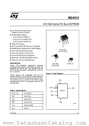 M24512 datasheet pdf ST Microelectronics