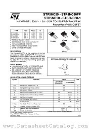 STP5NC50 datasheet pdf ST Microelectronics
