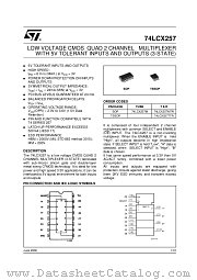 74LCX257TTR datasheet pdf ST Microelectronics