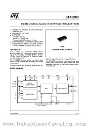 STA020D datasheet pdf ST Microelectronics