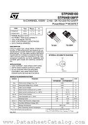 STP5NB100 datasheet pdf ST Microelectronics